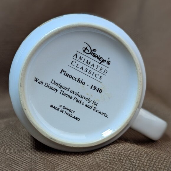 Vintage Walt Disney Animated Classics PINOCCHIO Mug Disneyland World Parks - Picture 9 of 10